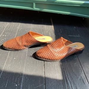 Vintage Woven Leather Mules (Nisolo Lookalike)